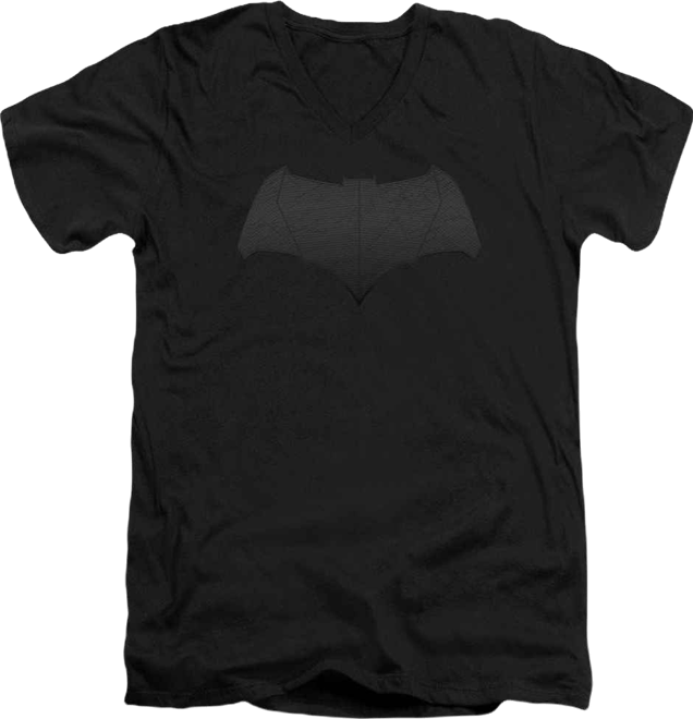 Mens Batman Logo Short Sleeve Adult V Neck Premium Cotton Tee / T-Shirt