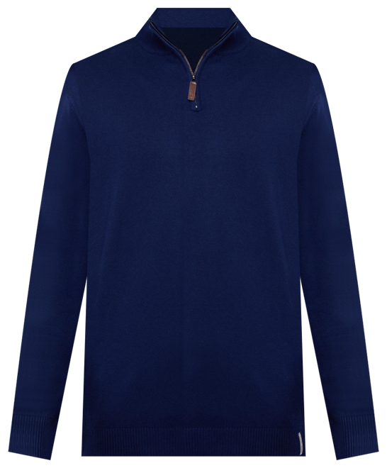 Men's Quarter Zip Mock Neck Sweater