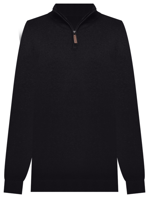 Men's Quarter Zip Mock Neck Sweater