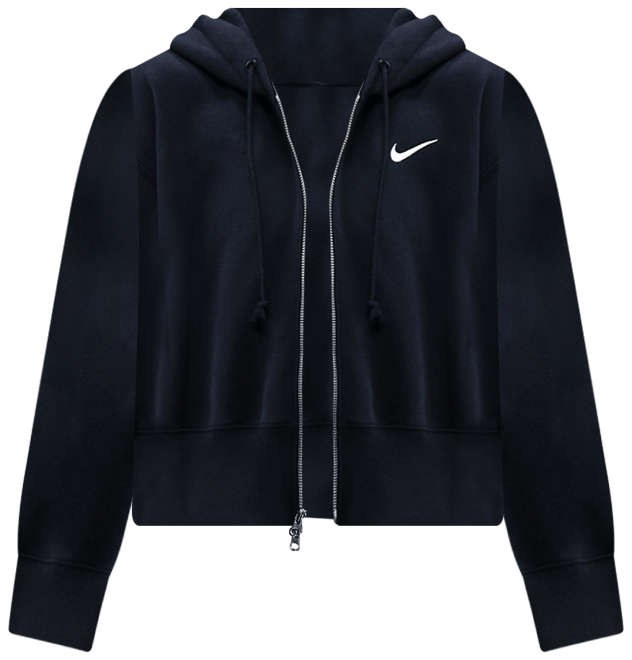 Nike Sportswear Phoenix Fleece Hoodie folgado recortado com fecho completo para mulher
