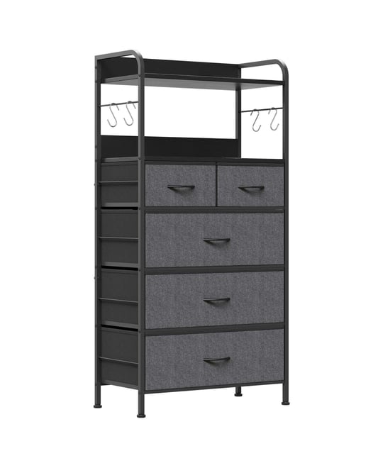 5 Drawers Dresser for Bedroom, Chest of Drawers with Shelf