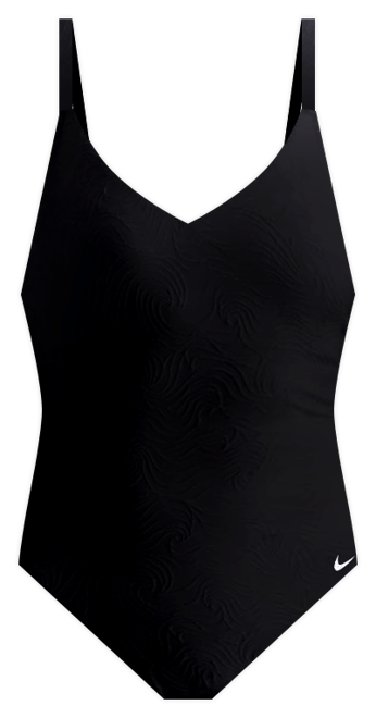 Nike Swim Water Texture Women's V-Neck One-Piece