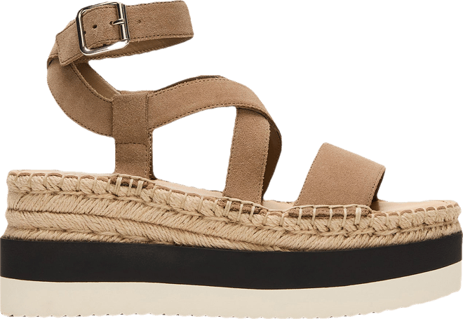 Steve Madden エスパドリーユ プラットフォーム Soren サンダル SOREN Taupe Suede Women's Espadrille Sandal – Steve Madden