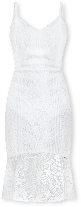 Women's Floral-Lace V-Neck Sleeveless Dress