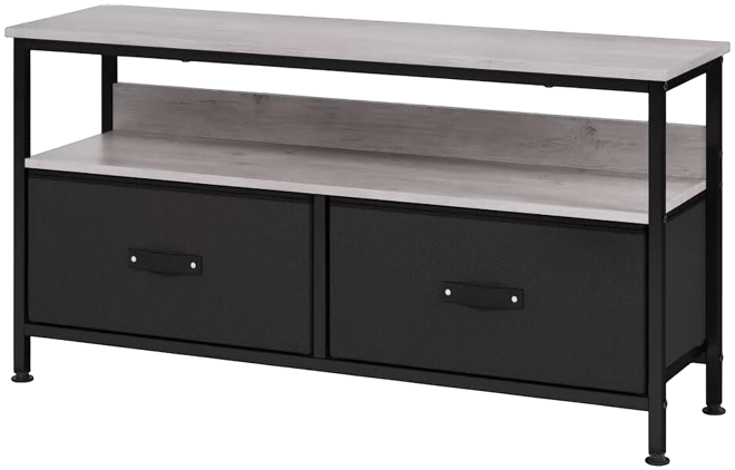 Dresser Tv Stand for Bedroom,TV Console with Drawers, 2 Drawers Entertainment Center with Open Shelf, Media Console for 50 Inch TV, Dresser wit