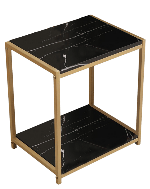 Lily Side End Table Nightstand with Shelf