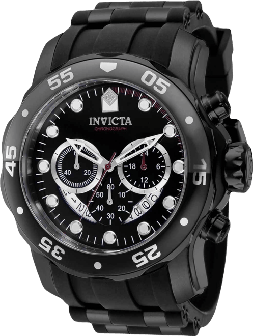 Men's 37231 Pro Diver Scuba Quartz Chronograph Black, Red Dial Watch