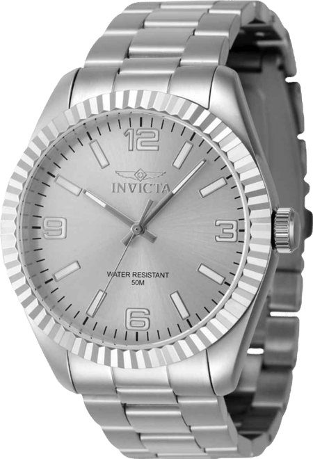 Men's 47449 Specialty Quartz 3 Hand Silver Dial Watch