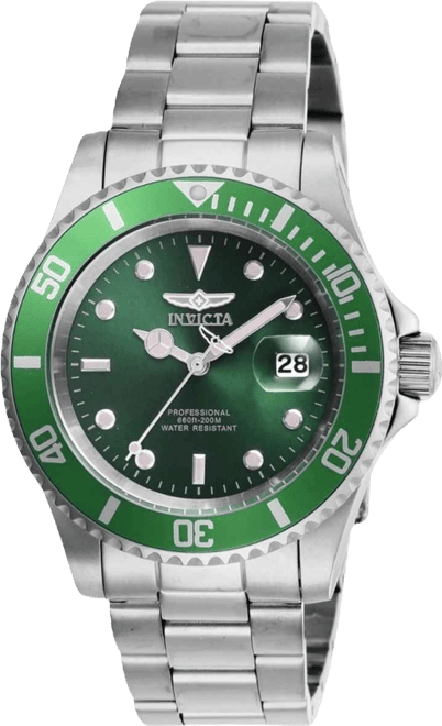 Men's 47355 Pro Diver Quartz 3 Hand Green Dial Watch