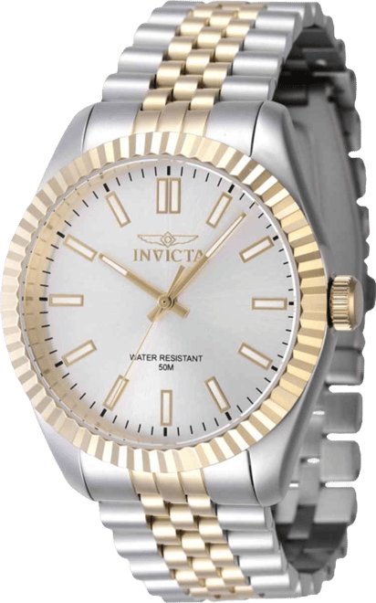 Men's 47484 Specialty Quartz 3 Hand Silver Dial Watch