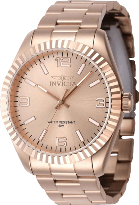 Men's 47462 Specialty Quartz 3 Hand Rose Gold Dial Watch