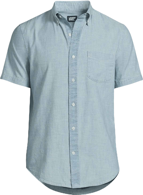 Big & Tall Short Sleeve Button Down Chambray Shirt