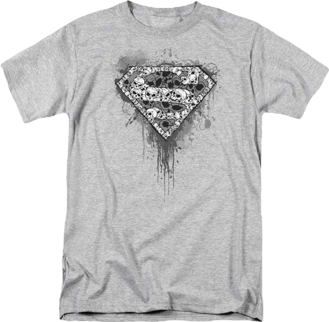 Mens Many Super Skulls Short Sleeve Adult Tee / T-Shirt