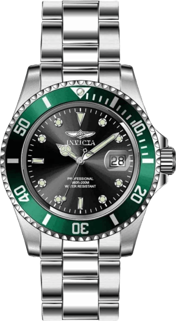 Men's 47353 Pro Diver Quartz 3 Hand Black Dial Watch