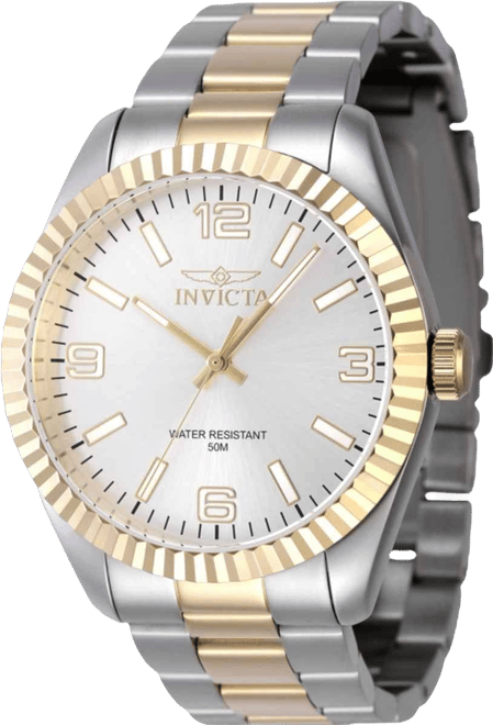 Men's 47454 Specialty Quartz 3 Hand Silver Dial Watch