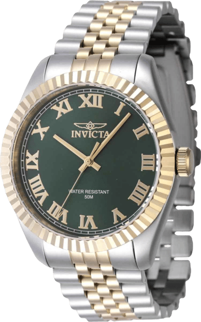 Men's 47403 Specialty Quartz 3 Hand Green Dial Watch