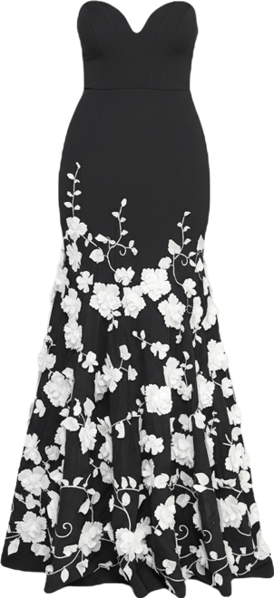 City Studios Juniors' 3D Floral-Appliqu Mermaid Gown, Created for Macy's -  Macy's