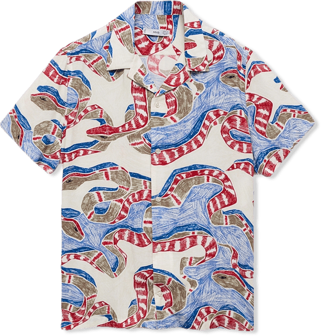 Men's Slim-Fit Printed Shirt