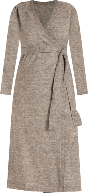 Women's Plus Size Sweater Wrap Dress