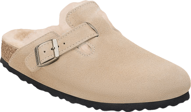 美品　BIRKENSTOCK BOSTON SHEARLING Boston Shearling Suede Leather Mink | BIRKENSTOCK