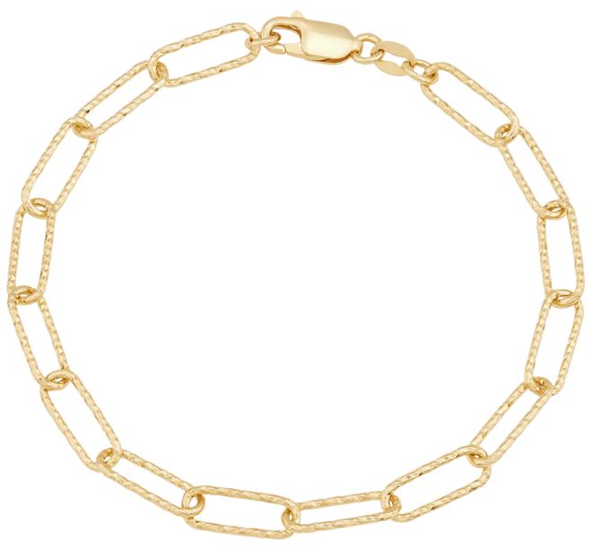 Textured Paperclip Link Bracelet, Created for Macy's