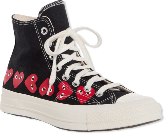 Comme Des Garcons PLAY x Converse Unisex Chuck 70 Heart High Top