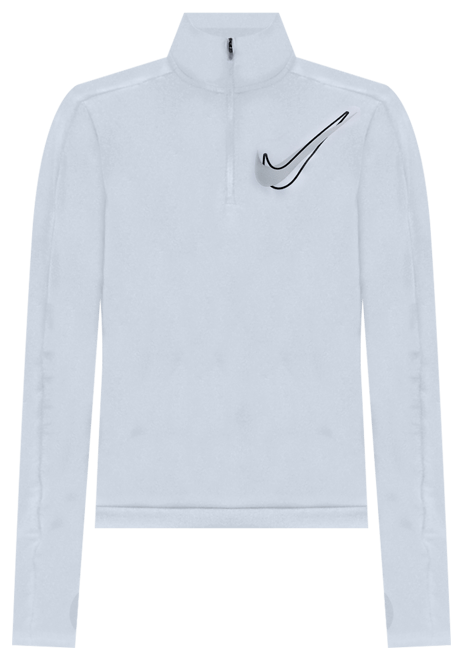 Nike Swoosh Dri-FIT Mid Layer mit Halbreißverschluss fürs Laufen (Damen)