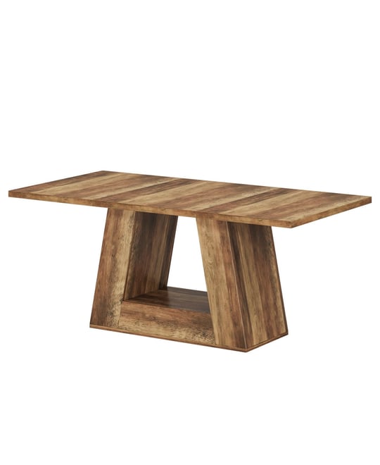 Dining Table for 4 to 6 People, 63" Rectangular Dining Room Table, Modern Wooden Faux Marble Dinner Table with Sturdy Base for Kitchen