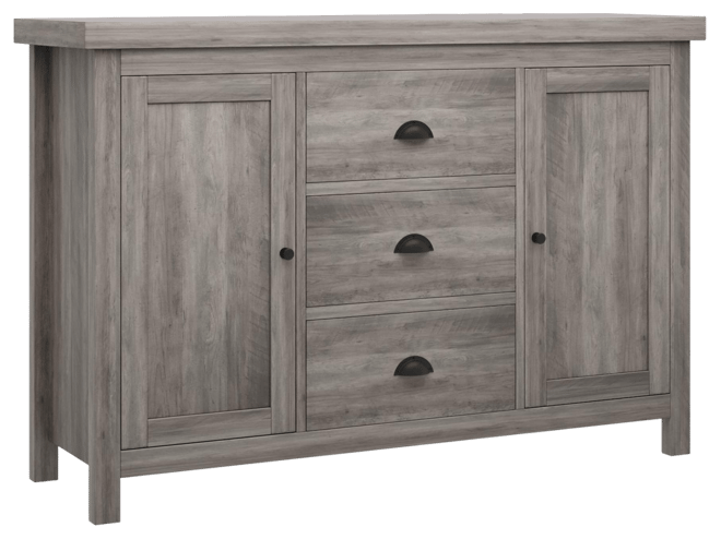 gaomon Storage Cabinet, Sideboard, Buffet Doors Wood Sideboard with 3 Drawers and 2 Doors