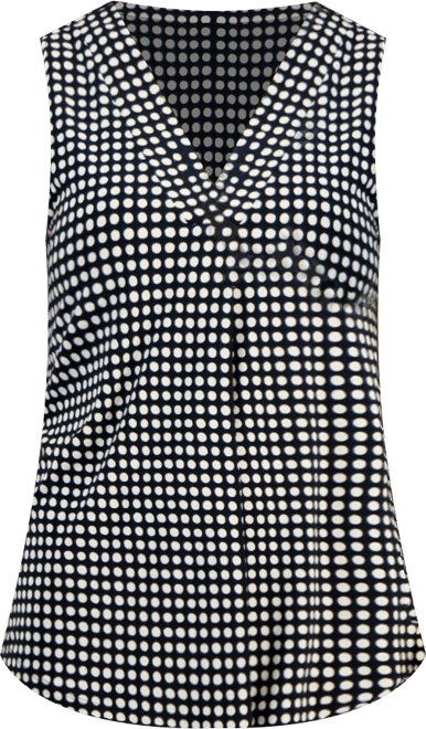 Women's Printed Sleeveless V-Neck Shell Top