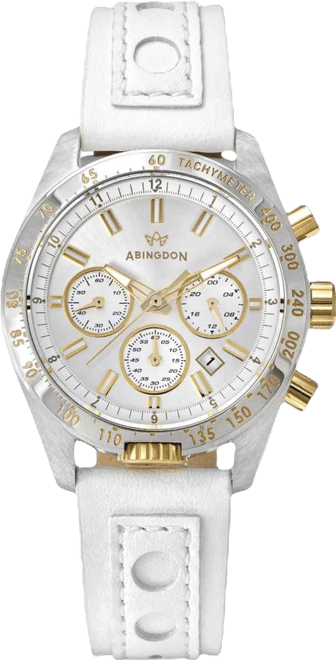 Women's Jordan Chronograph Multifunctional Champagne Leather Strap Watch, 40mm