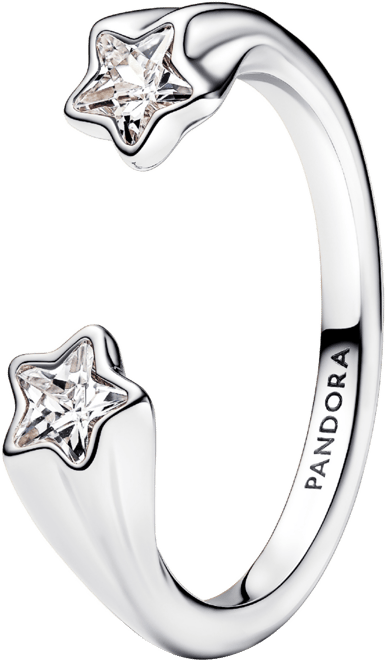 Sterling Silver Shooting Stars Open Ring