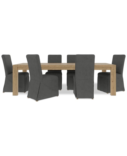 7pc Dining Set (Davie Rectangular Table & 6 Estby Chairs)