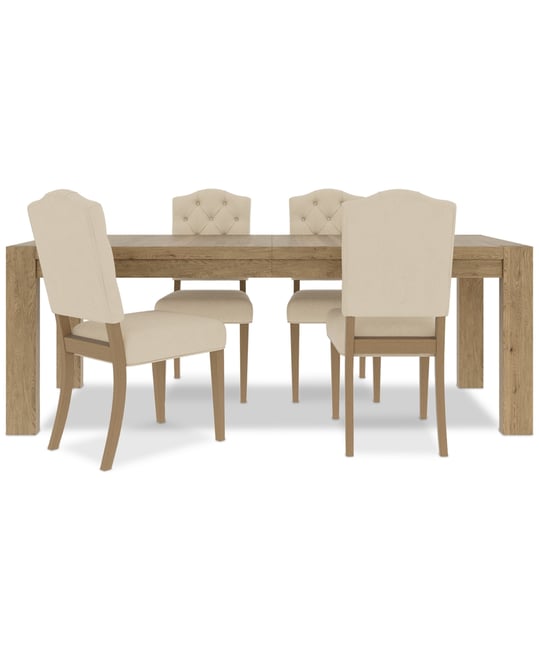 5pc Dining Set (Davie Rectangular Table & 4 Jesilyn Chairs)