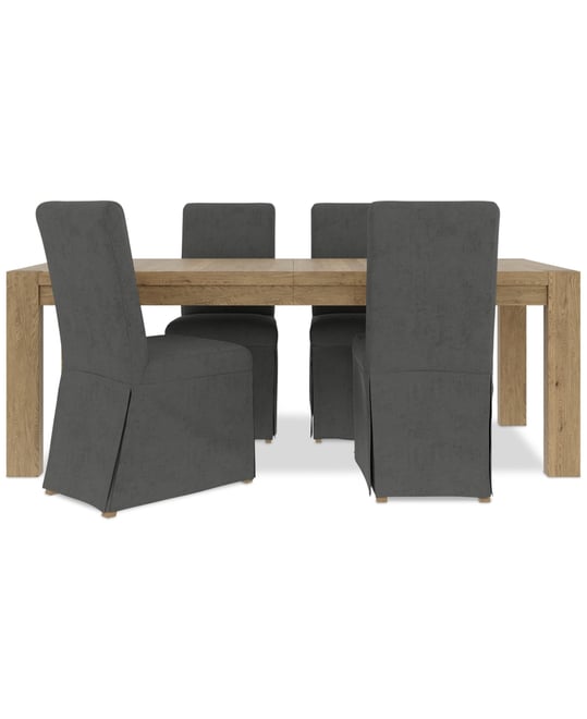 5pc Dining Set (Davie Rectangular Table & 4 Estby Chairs)