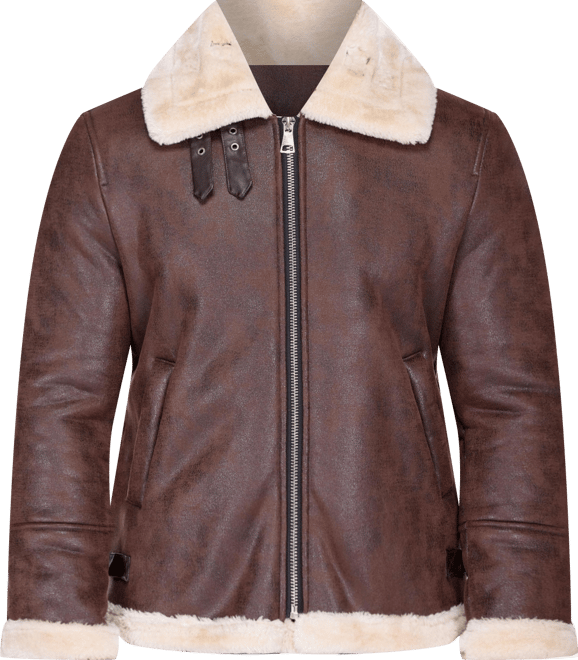Men's Faux Shearling Bomber Jacket