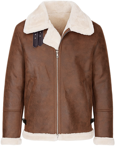 Men's Faux Shearling Bomber Jacket