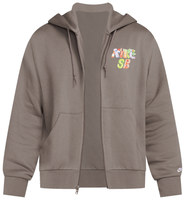 Nike SB Sudadera con gorro de skateboarding de tejido Fleece de cierre frontal