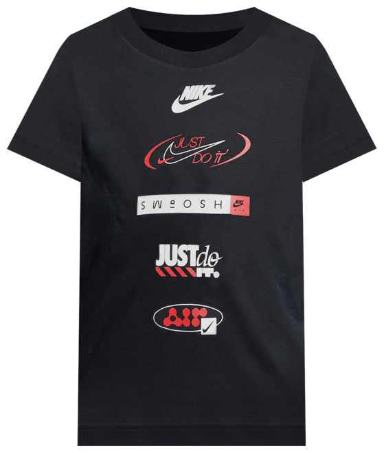Nike Playera con logotipos apilados infantil