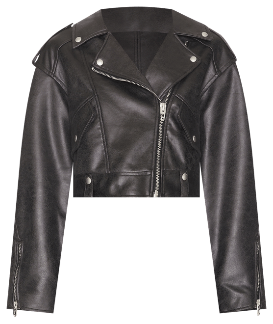 Behind The Scene Distressed Moto Jacket