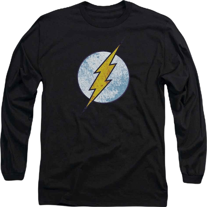 Men's Dc Dc Comics Neon Distress Logo Long Sleeve Adult Tee / T-Shirt