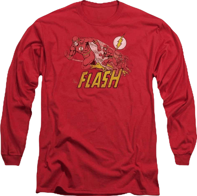 Men's Dc Dc Comics Crimson Comet Long Sleeve Adult Tee / T-Shirt
