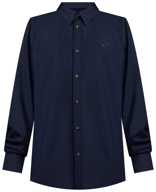 Nike Club Oversized Oxford-trøje med lange ærmer til mænd