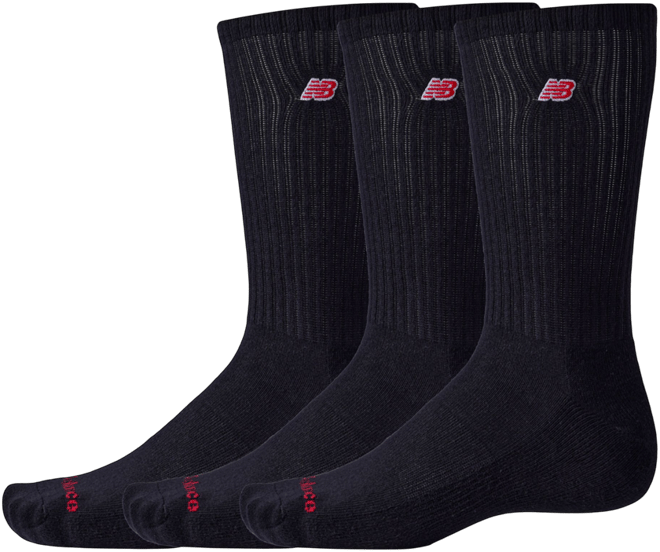 New Balance Unisex Patch Logo Crew 3 Pack
