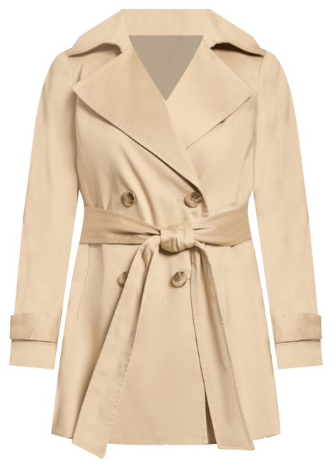 Women's Trench Double Breasted Collared Coat