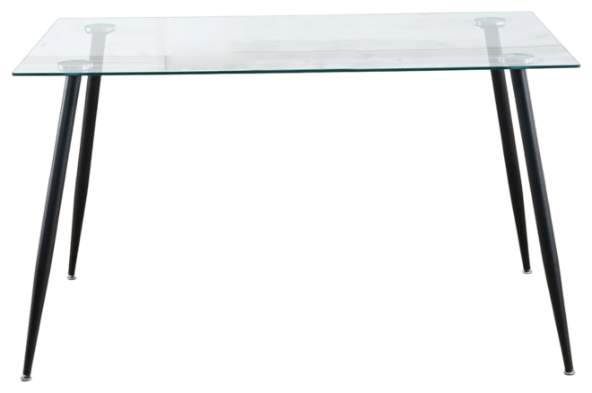Streamdale Glass Dining Table with Metal Legs
