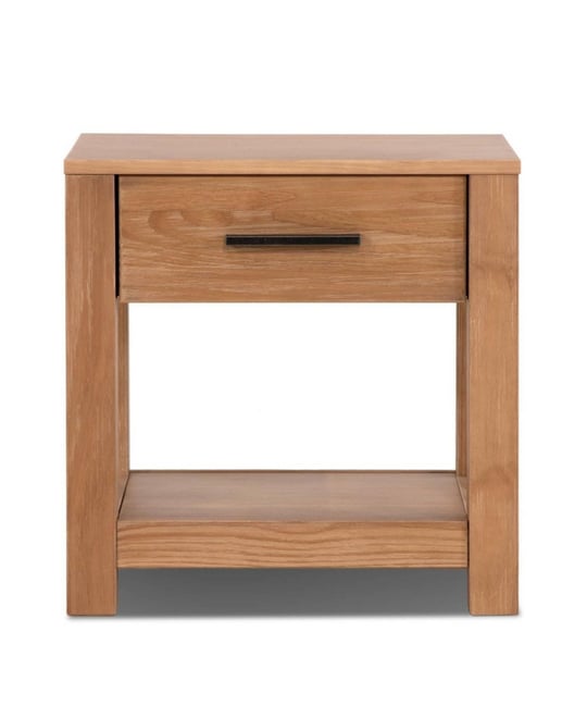 Slickblue Farmhouse Traditional Rustic Pine Wood 1-Drawer Nightstand Bedside Table for Bedroom Storage and Charm