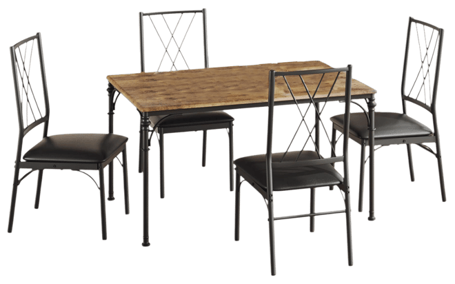Dining Table Set for 4, Modern Kitchen Table and Chairs Set of 4,Designed to Comfortably Accommodate 4 to 6 People, Perfect for Small Spaces Li