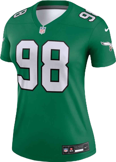 Women's Jalen Carter Kelly Green Philadelphia Eagles Alternate Legend Player Performance Top