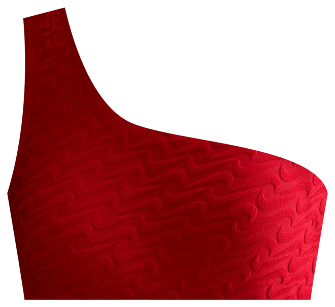 Nike Swim Swoosh Link Women's Terry Asymmetrical Bikini Top